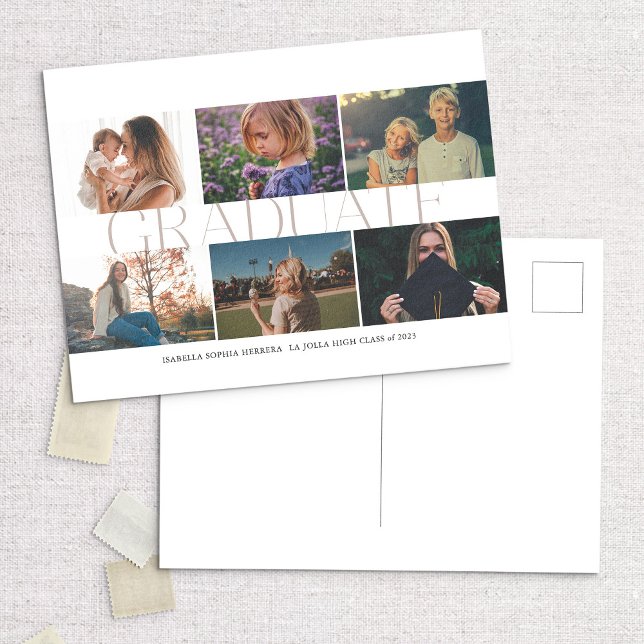 Cartão Postal Anúncio de Formando em Multifotografia e Agora Mod (Criador carregado)