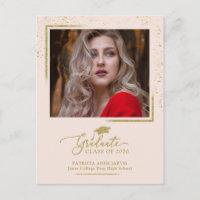 Anúncio de Formatura Elegante Festivo Brilho Doura
