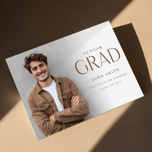 Cartão Postal Anúncio de Formatura Modern Grad Photo Master