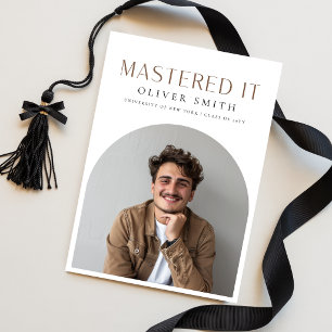 Cartão Postal Anúncio de Formatura Modern Photo Master