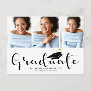 Cartão Postal Anúncio de Formatura no Ensino Médio 3 Foto