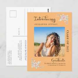 Cartão Postal Anúncio de Foto da Formatação Floral Moderna 2022