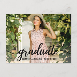 Cartão Postal Anúncio de Foto de Graduação da Tendy Calliogra