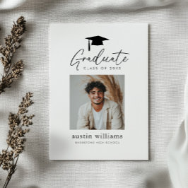 Cartão Postal Anúncio de Foto do Menino Graduado