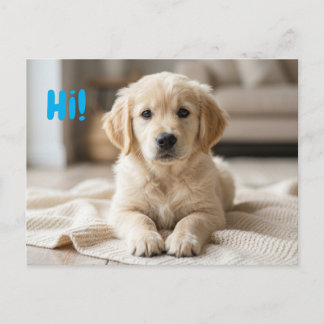 Cartão Postal Anúncio de Foto do Nosso Novo Filhote 