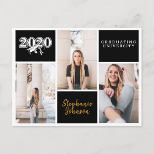 Cartão Postal Anúncio de Graduação 2020 Foto Colagem