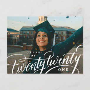 Cartão Postal Anúncio de Graduação de Foto de Classe do Ano Post