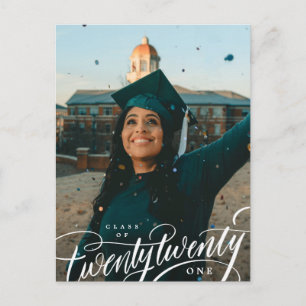 Cartão Postal Anúncio de Graduação de Foto de Classe do Ano Post