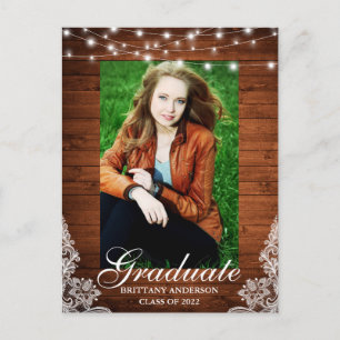 Cartão Postal Anúncio de Graduação de Fotografias das Luzes de L