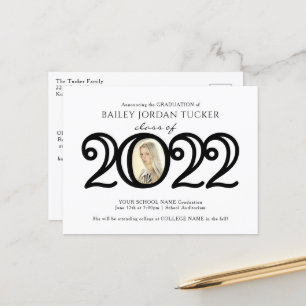 Cartão Postal Anúncio de Graduação de Fotos Moderno 2022