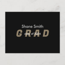 Anúncio de Graduação em Preto de Foto Contemporâne