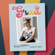 Anúncio de Graduação Estiloso Retro Vintage com 1