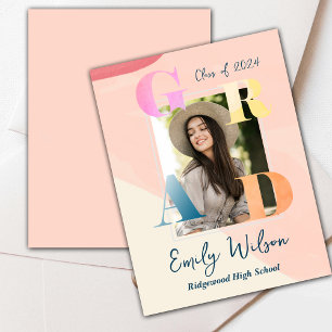 Cartão Postal Anúncio de Graduação Foto Fofa de 2025