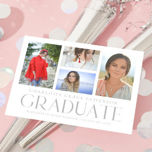 Cartão Postal Anúncio de Graduação Multifotográfica de Scrip