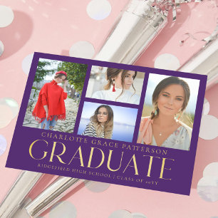 Cartão Postal Anúncio de Graduação Multifotográfica de Scrip