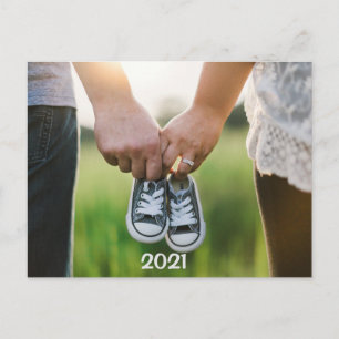 Cartão Postal Anúncio de gravidez fotográfica de 2021