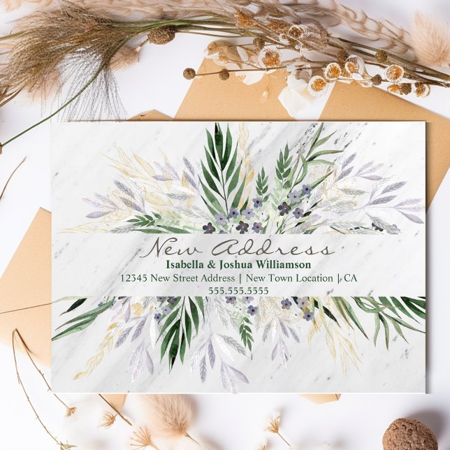 Cartão Postal Anúncio de Movimentação de Eucalyptus e Marble com (Criador carregado)