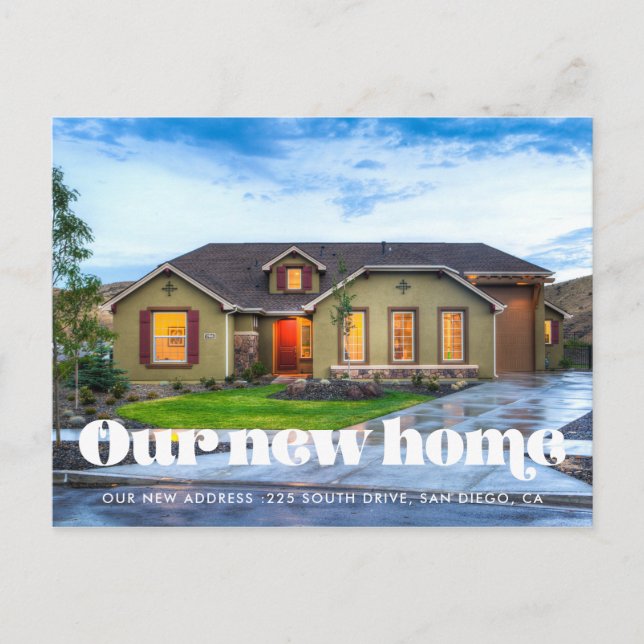 Cartão Postal Anúncio de movimentação de fotos do script de retr (Frente)