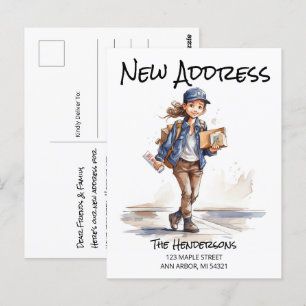 Cartão Postal Anúncio de Movimentação de Novo Endereço