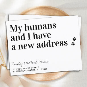 Cartão Postal Anúncio de Movimentação de Pet de Novo Endereço En