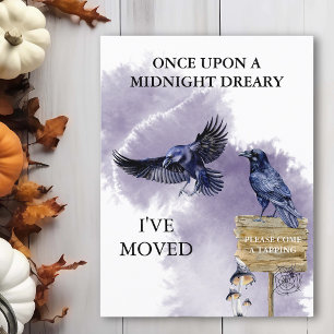 Cartão Postal Anúncio de Movimentação do Halloween de Raven Crow