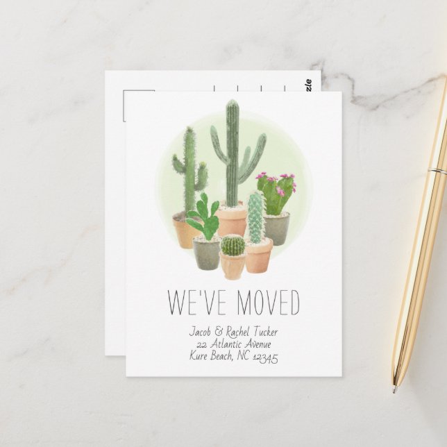 Cartão Postal Anúncio de Movimentação do Novo Endereço Home do C (Frente/Verso In Situ)