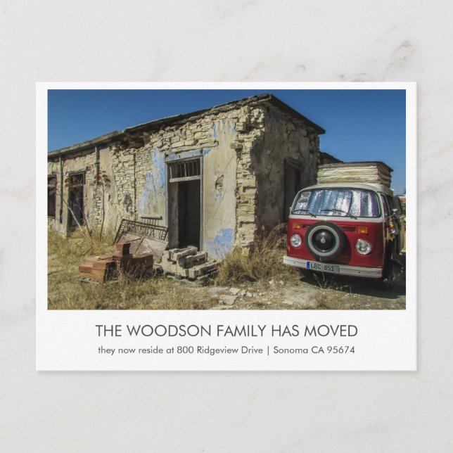 Cartão Postal Anúncio de Movimentação Engraçado (Frente)