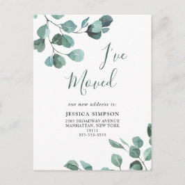 Cartão Postal Anúncio de Movimentação Eucalyptus com Aquarela El