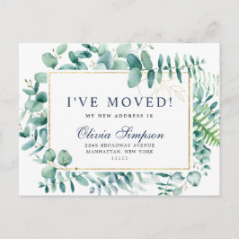 Cartão Postal Anúncio de Movimentação Eucalyptus com Aquarela El