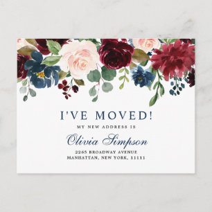 Cartão Postal Anúncio de Movimentação Floral de Blush do Mari