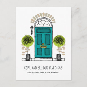 Cartão Postal Anúncio de movimento da porta Jade