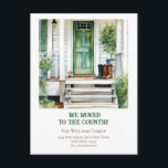 Cartão Postal Anúncio de Mudança de Endereço da Casa de Campo<br><div class="desc">Casa de Campo para a qual nos mudamos para o campo | Anúncio de Mudança. Este é um modelo pronto para você adicionar seus detalhes.</div>