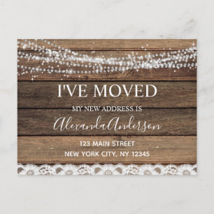 Cartão Postal Anúncio de mudança de orçamento Madeira de fazenda