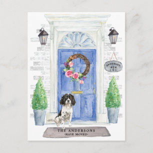 Cartão Postal Anúncio de Mudança do English Springer Spaniel  