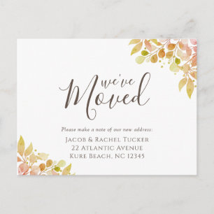 Cartão Postal Anúncio de Mudança Elegante de Outono Eucalipto