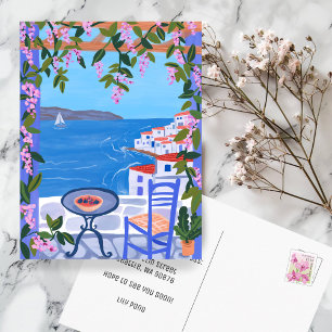 Cartão Postal ANÚNCIO DE MUDANÇA Nova Casa Terrace Greek