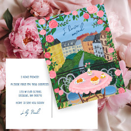 Cartão Postal ANÚNCIO DE MUDANÇA Novo Endereço Residencial Vista