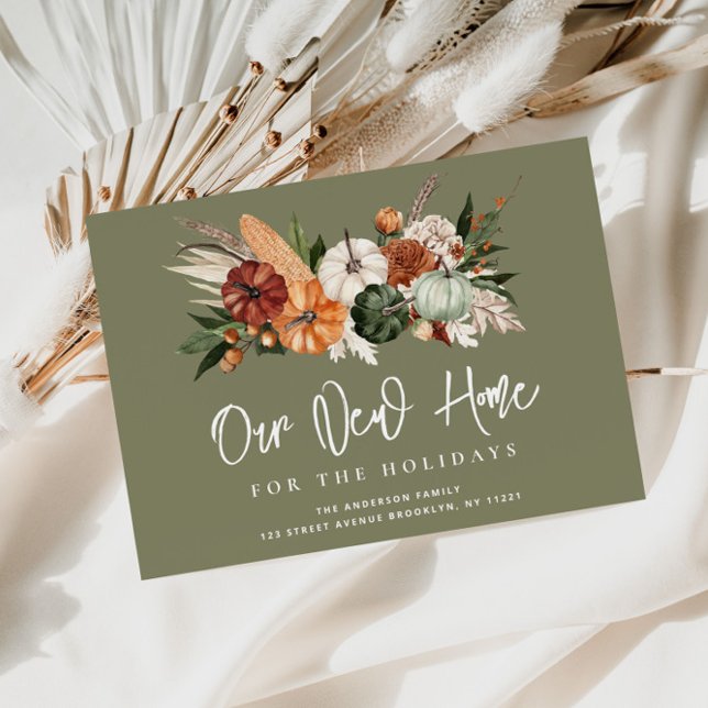 Cartão Postal anúncio de mudança para o feriado de ação de graça (Criador carregado)