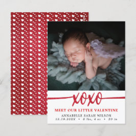 Cartão Postal Anúncio de nascimento de foto do dia de os namorad