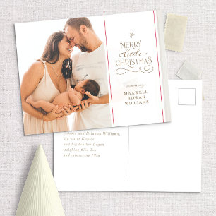Cartão Postal Anúncio de nascimento de Natal de feliz