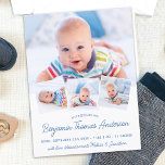 Cartão Postal Anúncio de Nascimento do Bebê Elegante 4 Foto<br><div class="desc">Anuncie seu novo bebê aos amigos e à família com estes cartões de nascimento elegantes e modernos de colagem de fotos. Personalize com 4 de suas fotos favoritas e personalize com nome, data de nascer, estatísticas de natalidade. COPYRIGHT © 2020 Judy Burrows, Black Dog Art - Todos Os Direitos Reservados....</div>