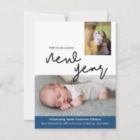 Anúncio de Nascimento do feliz ano novo