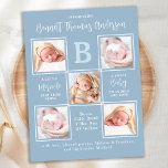 Cartão Postal Anúncio de Nascimento do Menino Novo Elegante 5 Fo<br><div class="desc">Anuncie seu novo bebê aos amigos e à família com esses cartões de nascimento elegantes, divertidos, modernos e únicos de colagem de fotos. Personalize com 5 fotos e personalize com monograma inicial, nome, estatísticas de natalidade. Citação inspiradora: "Um pequeno milagre enviado de cima, um doce bebê para abraçar e amar"....</div>