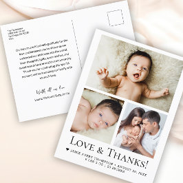 Cartão Postal Anúncio de Nascimento Foto do Bebê Anúncio de Amor