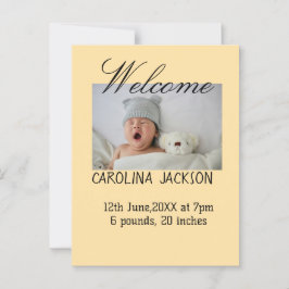 Cartão Postal Anúncio de nascimento moderno da nova nascer