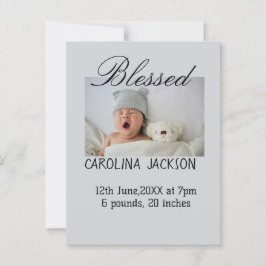 Cartão Postal Anúncio de nascimento moderno da nova nascer