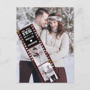 Cartão Postal Anúncio De noivado Ela Disse Sim Foto