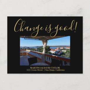 Cartão Postal Anúncio de Novo Endereço com Foto