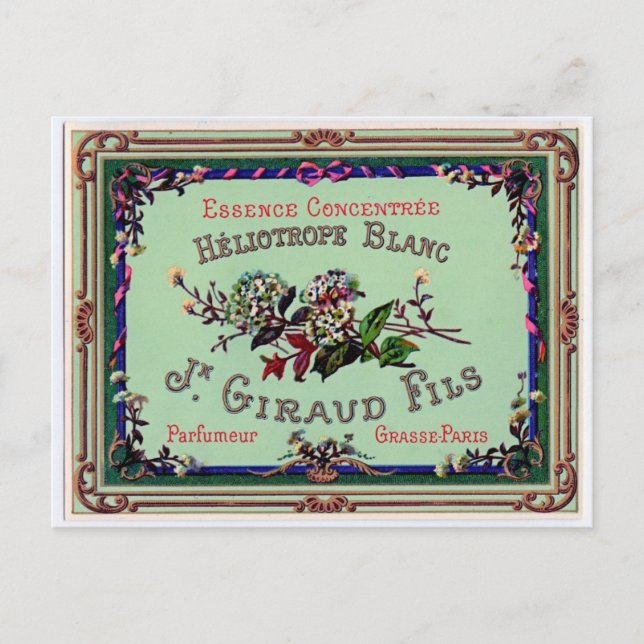 Cartão Postal Anúncio de Perfume Francês (Frente)