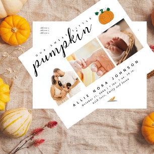 Cartão Postal Anúncio de Queda de Foto de Pumpkin Doce